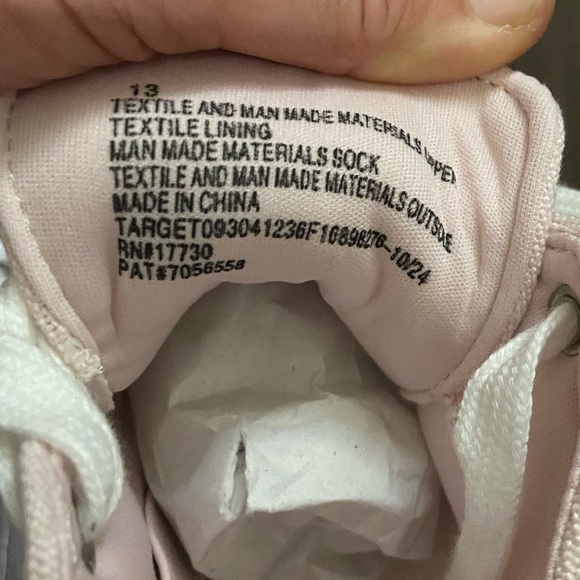 NEW Art Class Blush Blakely Hightop Sneakers Girls Tennis Shoes Size 13 - Picture 6 of 13